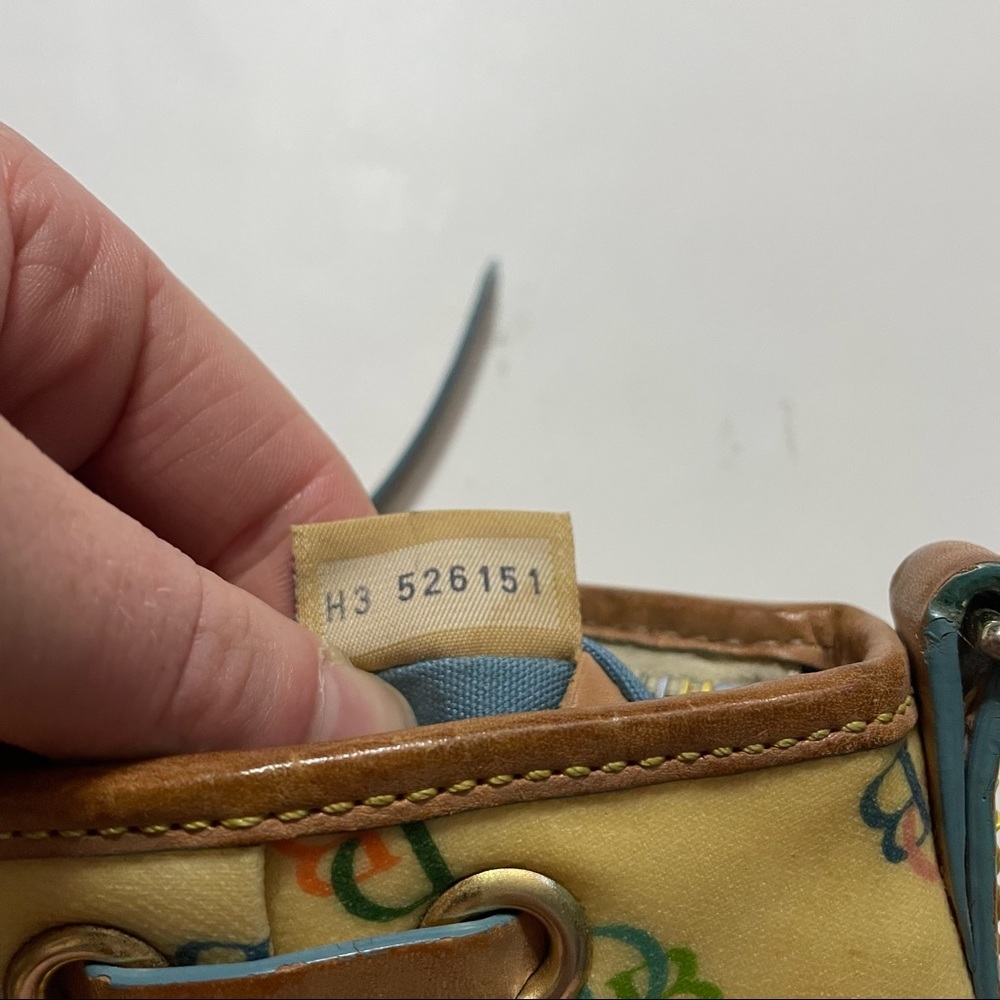 Dooney & Bourke Monogram Insignia Shoulder Bag Purse Authentic Designer Colorful - Picture 5 of 12